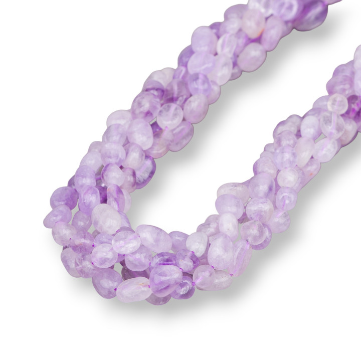 Piedra Tumbled Amatista Lavanda Transparente 6x8mm