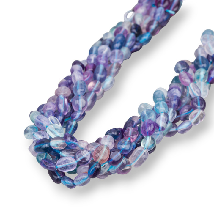 Intensiver Fluorit Trommelstein 8x10mm