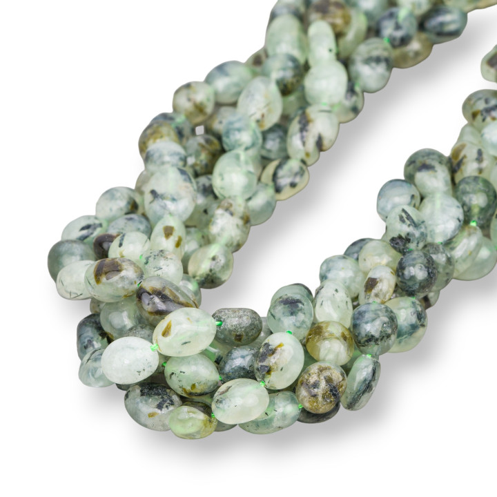 Piedra Tumbled Prenite 8x10mm Oscuro