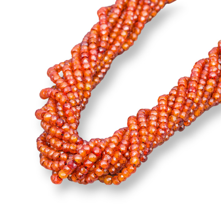 Circonita Natural Rodaja Facetada 3x2mm Naranja