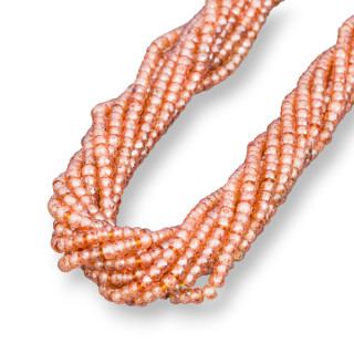 Φυσικά Ζιργκόν Faceted Rondelle 3x2mm Ανοιχτό Πορτοκαλί