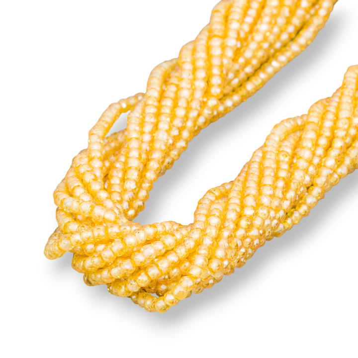 Natürliches Zirkonia Facettierte Rondelle 3x2mm Gelb