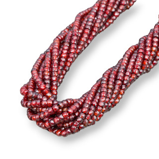 Φυσικά Ζιργκόν Faceted Rondelle 3x2mm Γρανάτης