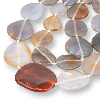 Agate Pierre Plate Facette 20-50mm Intense