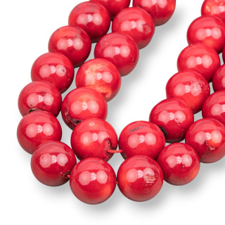 Corail Bambou Rouge Rond Lisse 20mm