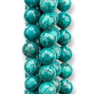 Farbiger Jadeit Jade Economic Line Rund Glatt 10mm Grün Grob