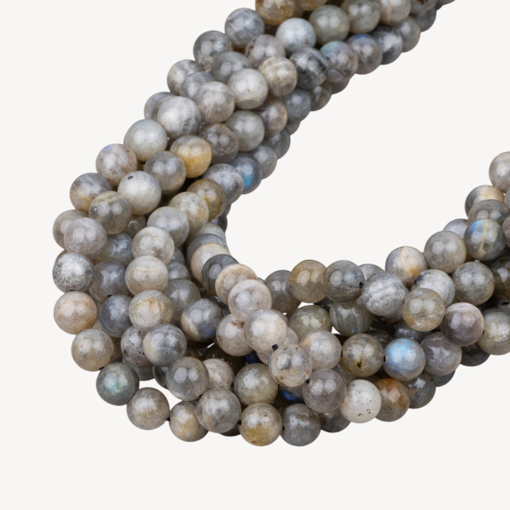 Labradorite Grigio Tondo Liscio  8mm