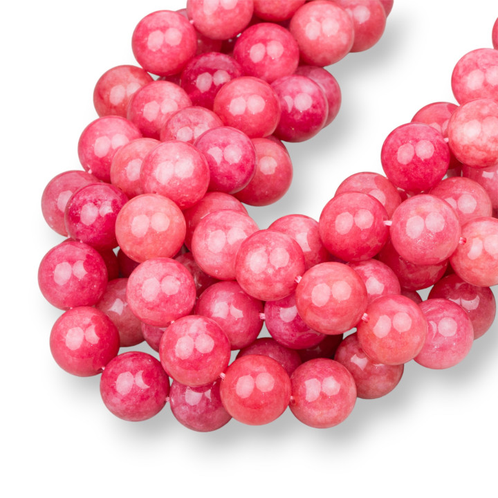 Σκιασμένος Rhodochrosite Jade Στρογγυλός Λείος 12mm