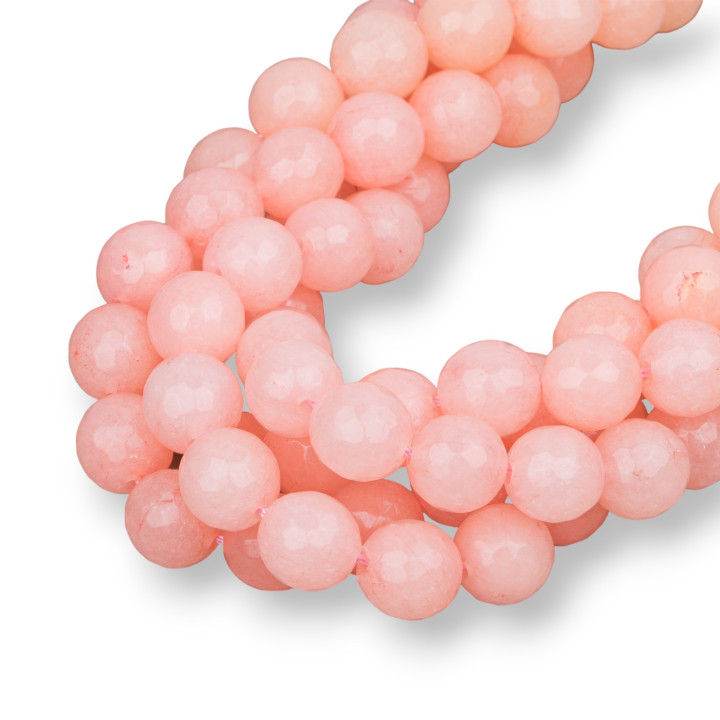 Faceted Pink Jade 16mm