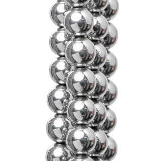 Ematite Argentato Tondo Liscio 10mm