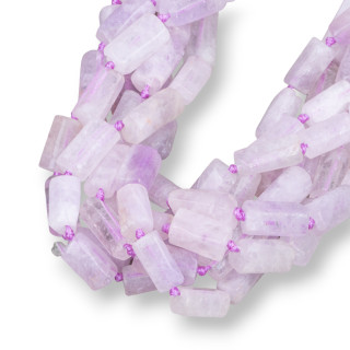 Cilindro De Piedra Irregular Amatista Lavanda 6-8x9-12mm