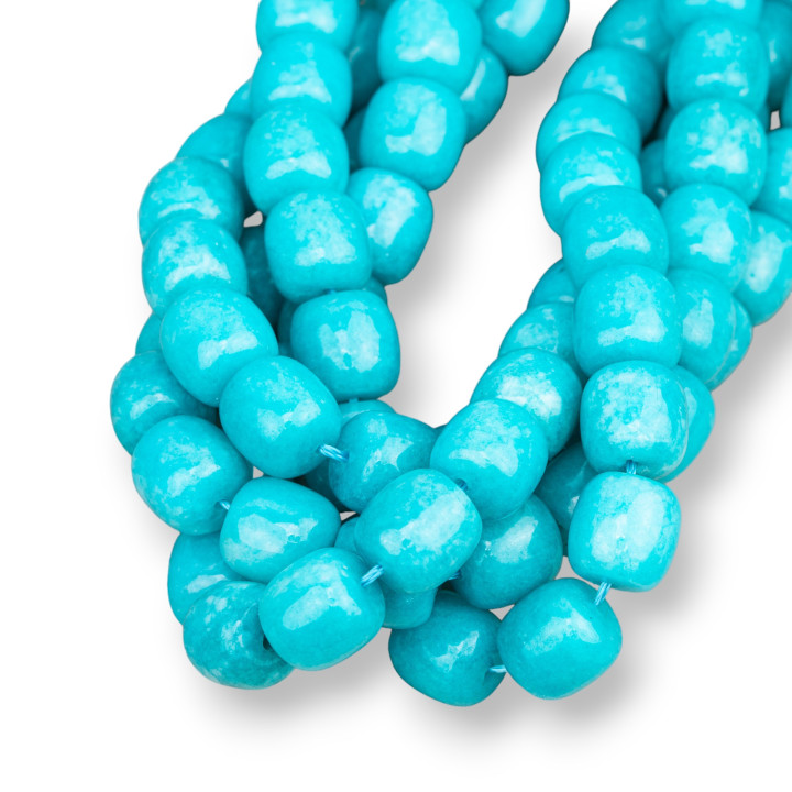 Jade Turquoise Corps Lisse 10x10mm