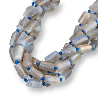 Cilindro De Piedra Irregular Labradorita Gris 6-8x9-12mm