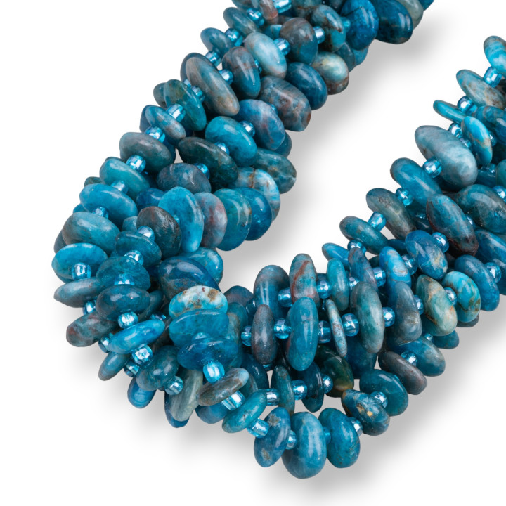 Apatit Rondell getrommelter unregelmäßiger Stein 8-11 mm