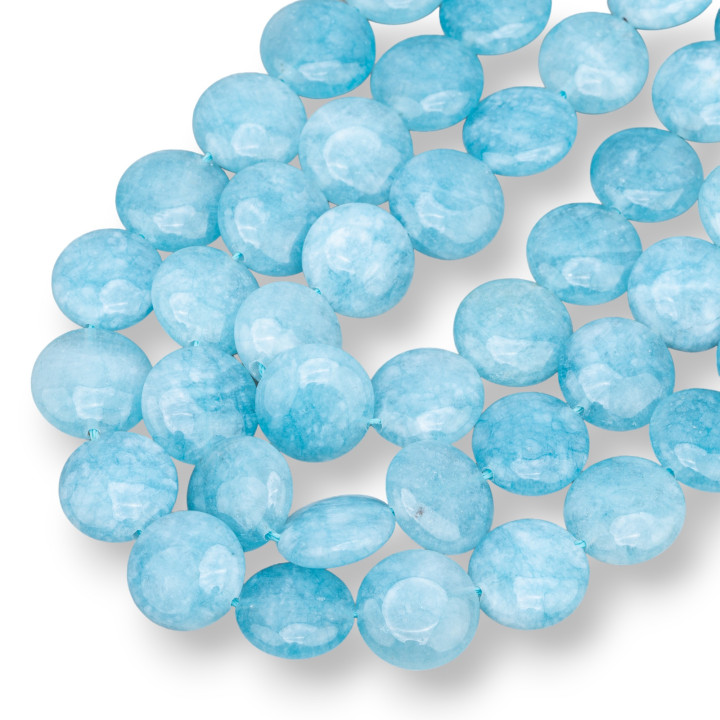 Angelite Tondo Piatto Liscio Coin 15mm Chiaro