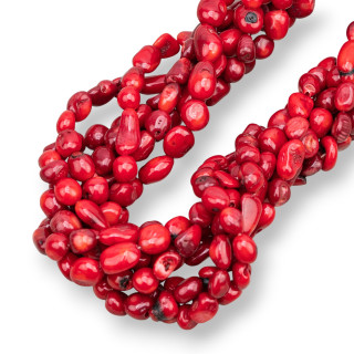 Raw Red Bamboo Coral Tumbled Stone 6-8mm