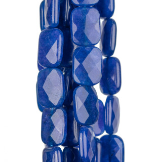 Jade Bleu Lapis Plat Rectangle Facette 15x20mm
