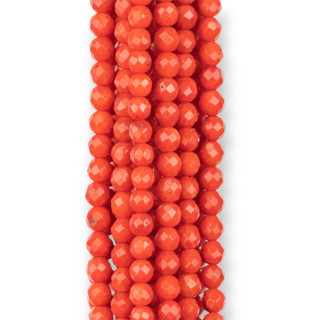 Coral Bambú Rojo Cerdeña Facetado 03mm