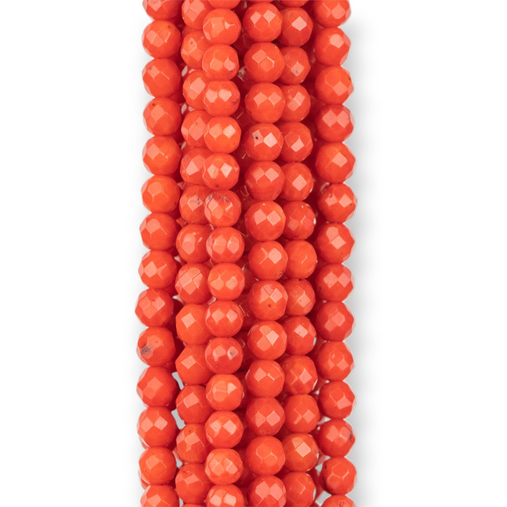 Coral Bambú Rojo Cerdeña Facetado 03mm