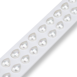 Perlas de Medio Agujero Perlas Mallorquinas Cabujón Gota Plana 10x14mm 10 Pares