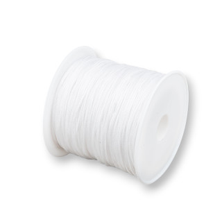 Filo Nylon Gioielli Chinese Knotting Cord 0,8mm 40 Metri Bianco