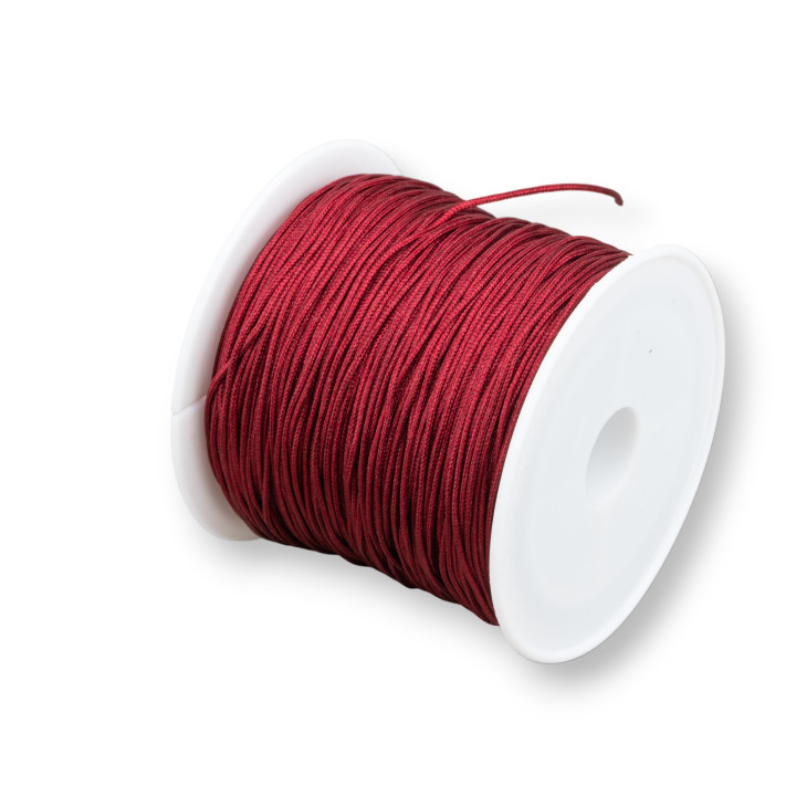 Filo Nylon Gioielli Chinese Knotting Cord 0,8mm 40 Metri Bordeaux