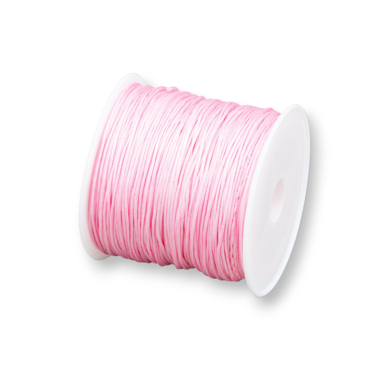 Nylon Schmuckfaden Chinesische Knüpfschnur 0,8mm 40 Meter Rosa