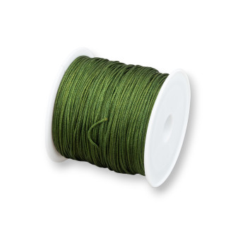 Filo Nylon Gioielli Chinese Knotting Cord 0,8mm 40 Metri Verde Bosco