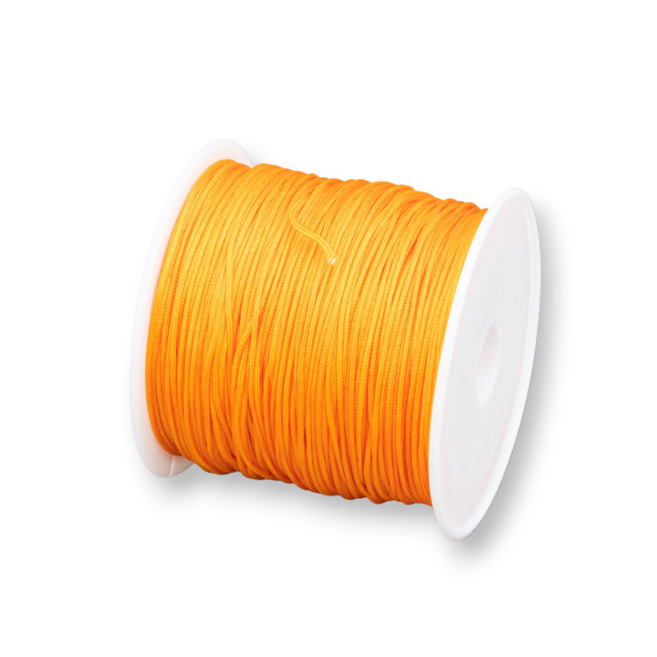 Nylon Jewelry Thread Chinese Knotting Cord 1mm 25 Meters Orange