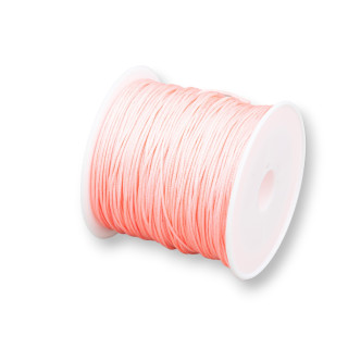 Filo Nylon Gioielli Chinese Knotting Cord 1mm 25 Metri Rosa Chiaro