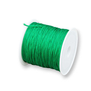 Hilo de nailon para joyería, cordón de anudado chino, 1mm, 25 metros, verde claro