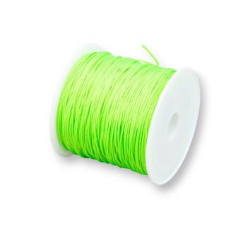 Fil à Bijoux Nylon Cordon à Nouer Chinois 1mm 25 Mètres Vert Fluo