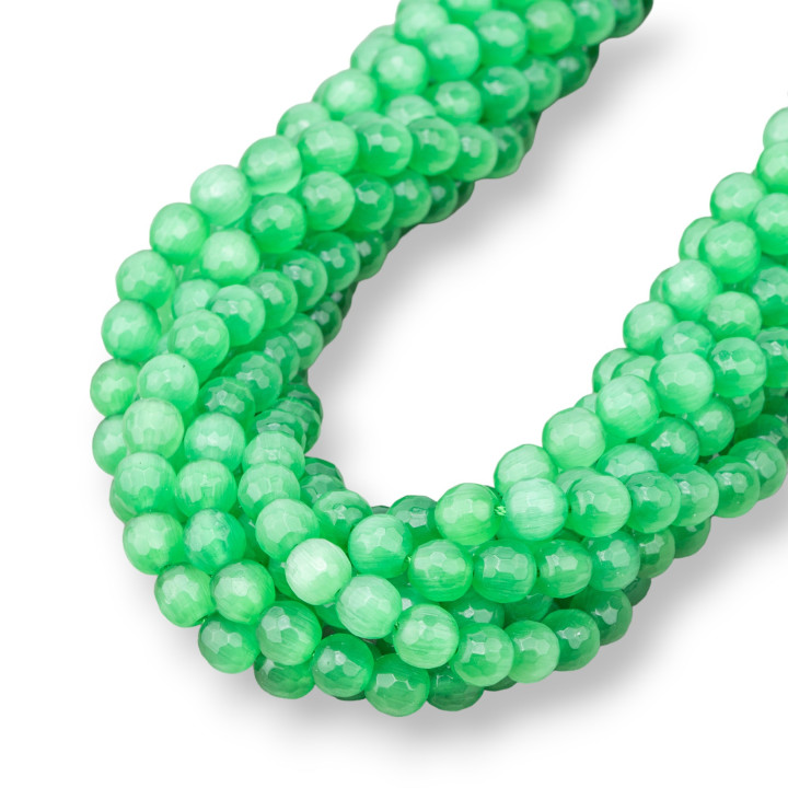 Green Cat's Eye Faceted 06mm