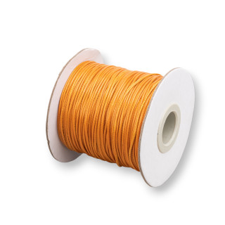 Cordone Cordoncino In Cotone Cerato 1,0mm 80 Metri Arancio Medio
