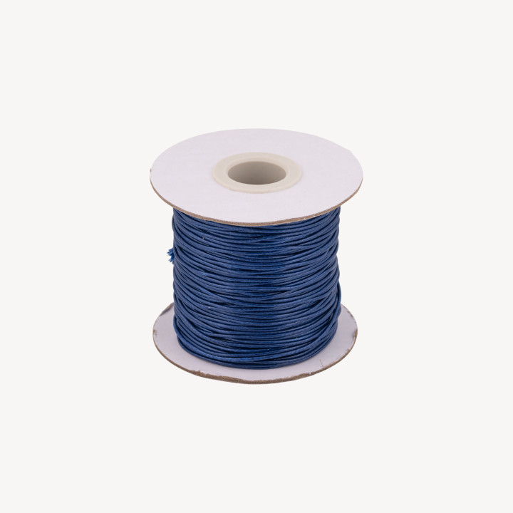 Waxed Cotton Cord 1.0mm 80m Dark Blue