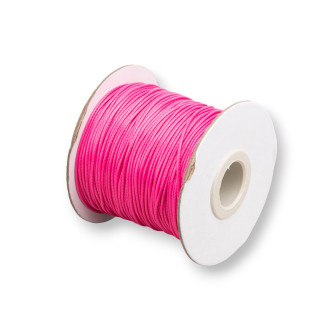 Cordone Cordoncino In Cotone Cerato 1,0mm 100mt Fucsia