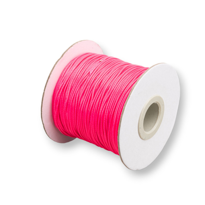 Cordone Cordoncino In Cotone Cerato 1,0mm 100mt Fucsia