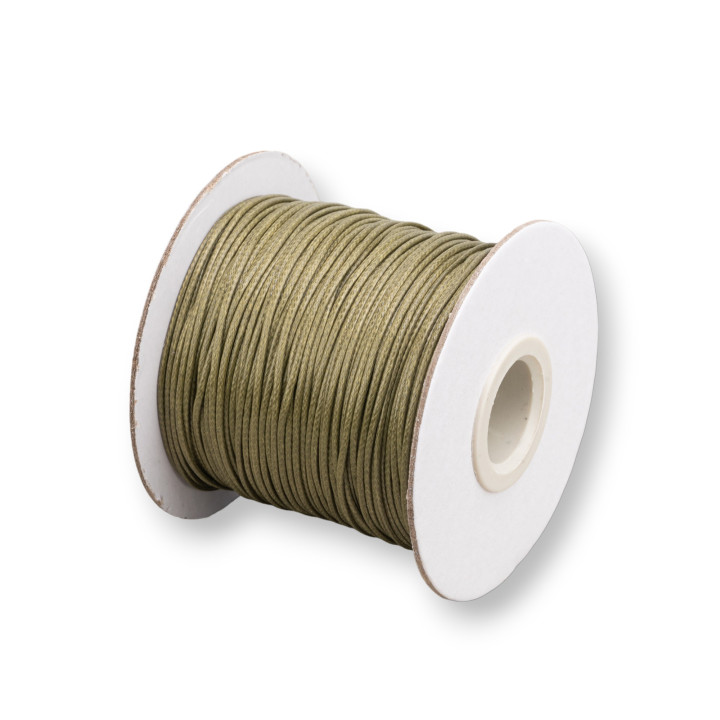 Waxed Cotton Cord 1.0mm 80m Forest Green