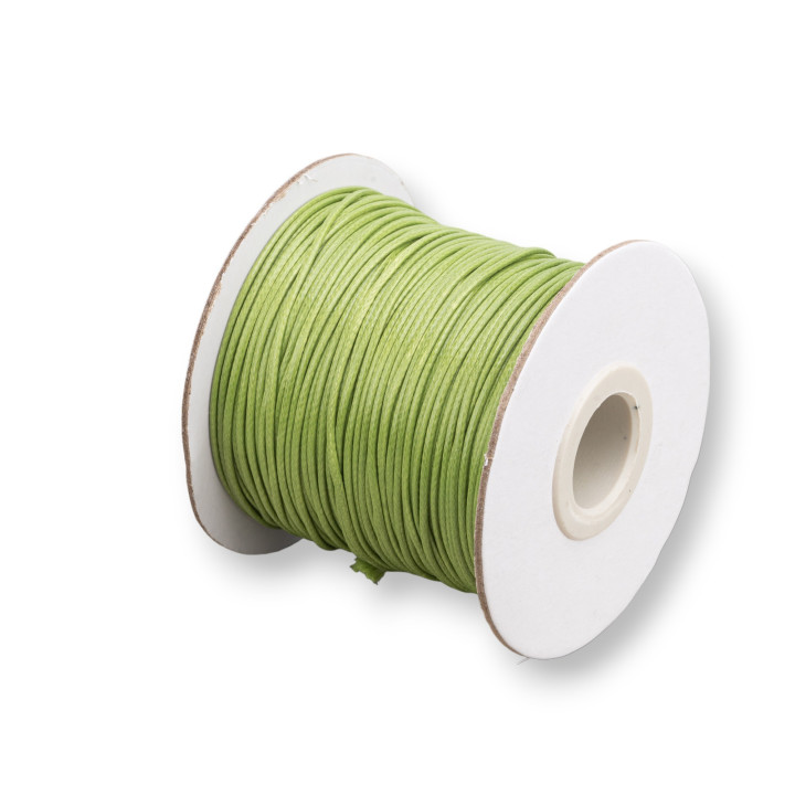 Cordone Cordoncino In Cotone Cerato 1,0mm 80 Metri Verde Militare Chiaro