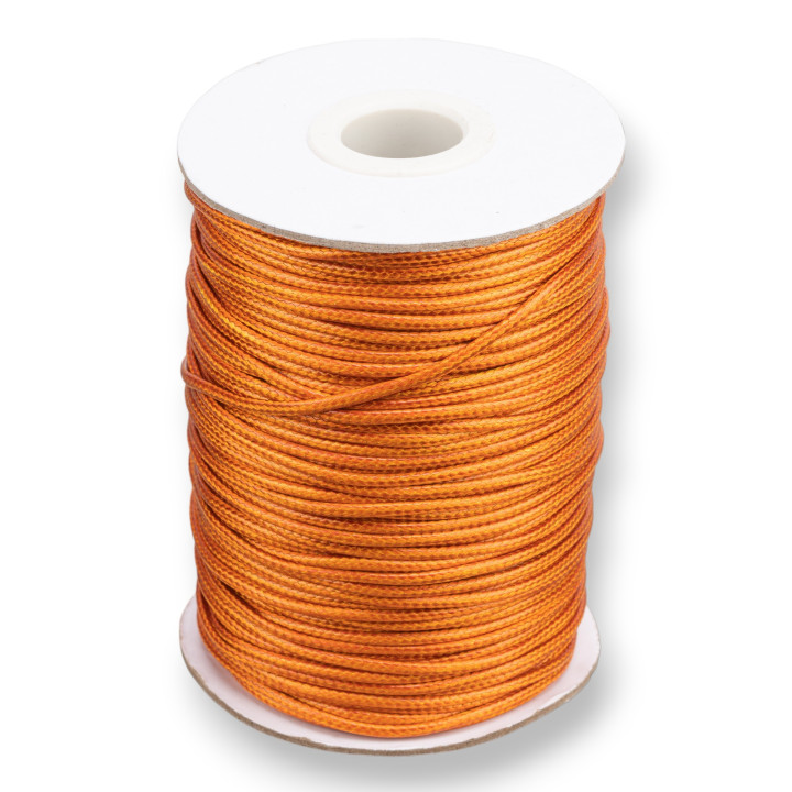 Cordone Cordoncino In Cotone Cerato 1,5mm 100mt Arancio