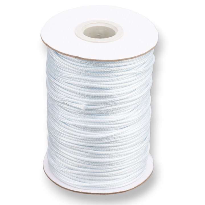 Cordone Cordoncino In Cotone Cerato 1,5mm 80 Metri Bianco Ghiaccio