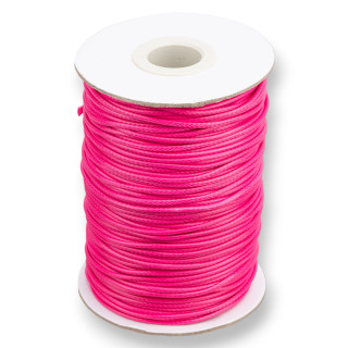 Cordone Cordoncino In Cotone Cerato 1,5mm 80 Metri Fucsia
