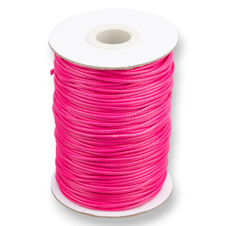 Cordone Cordoncino In Cotone Cerato 1,5mm 100mt Fucsia