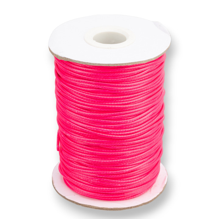 Waxed Cotton Cord 1.5mm 80m Light Fuchsia