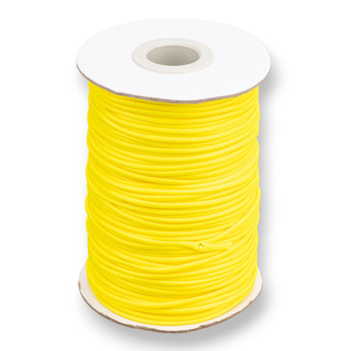 Cordone Cordoncino In Cotone Cerato 1,5mm 100mt Giallo