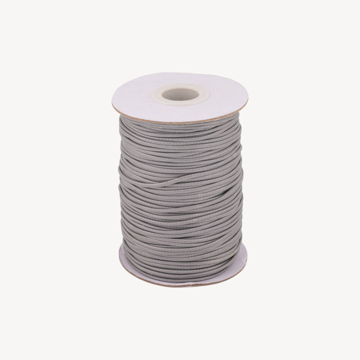 Cordone Cordoncino In Cotone Cerato 1,5mm 100mt Grigio