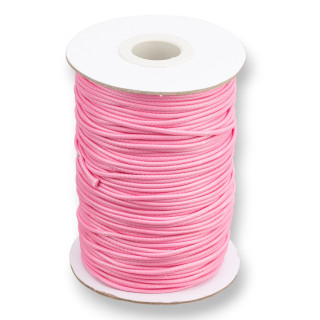 Cordone Cordoncino In Cotone Cerato 1,5mm 100mt Rosa