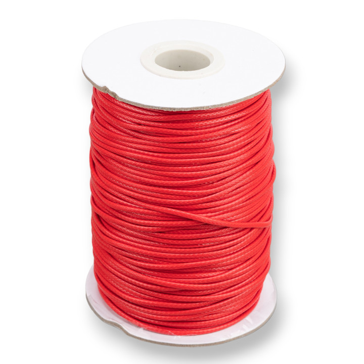 Waxed Cotton Cord 1.5mm 80m Light Red