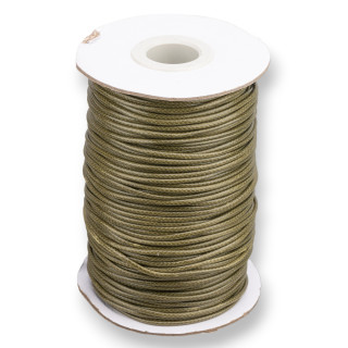 Κερωμένο βαμβακερό κορδόνι 1,5mm 80m Forest Green