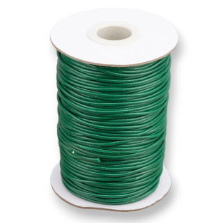 Cordone Cordoncino In Cotone Cerato 1,5mm 100mt Verde Smeraldo